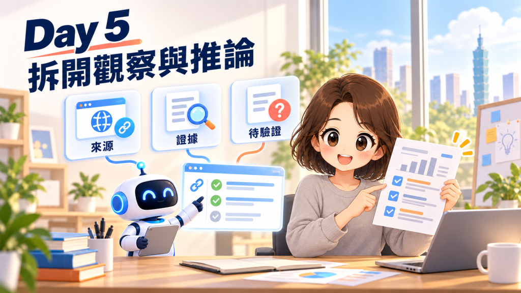 Day 5 小結：拆開觀察與推論