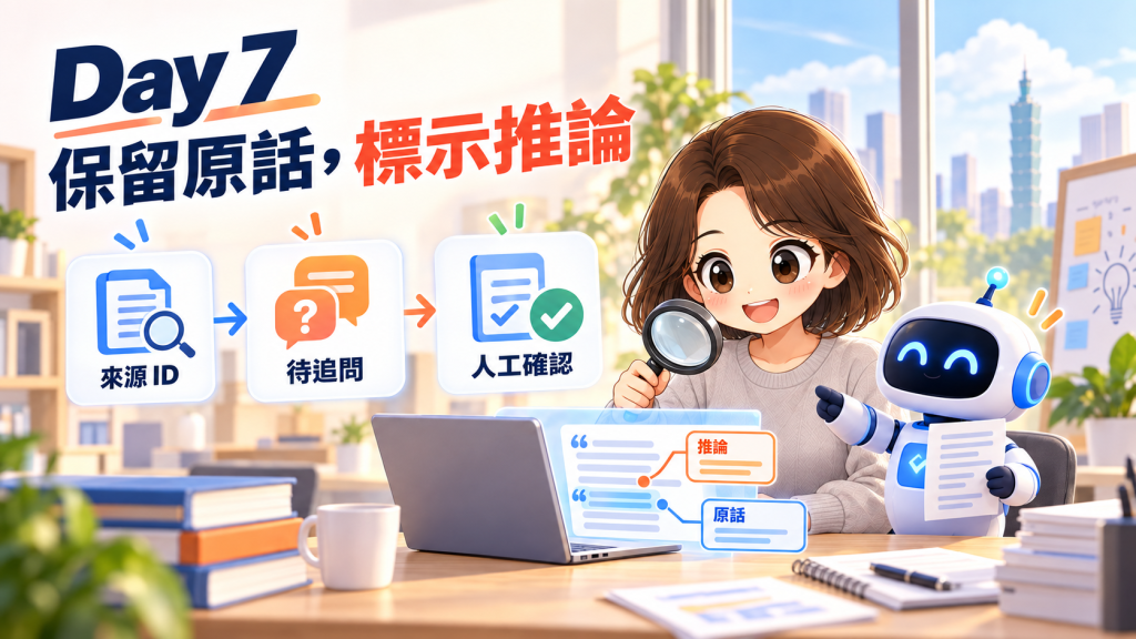 Day 7 小結：保留原話並標示推論