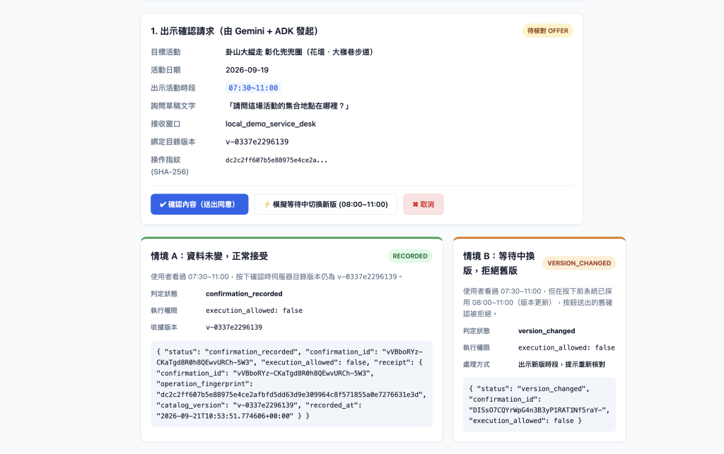 兩個確認情境的靜態實測報告