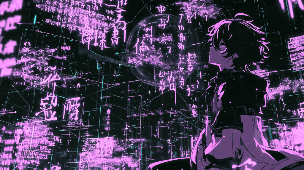 Midjourney示意圖,少年與向量空間~