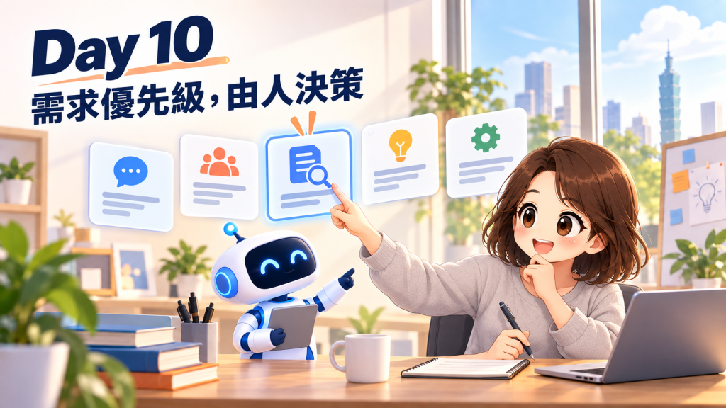 Day 10 封面：需求優先級由人決策