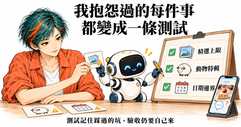 我抱怨過的每件事,都變成一條測試