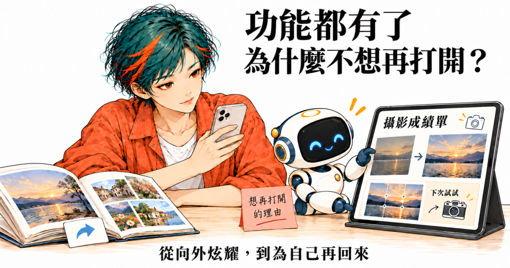 功能都有了，我卻不想打開第二次