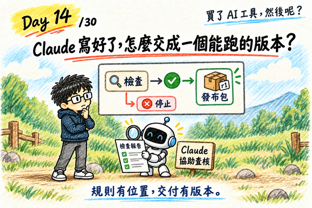 固定檢查失敗後停止,通過後留下可繼續驗證的發布包