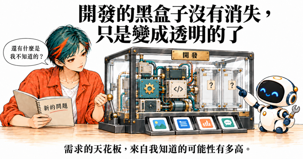 開發的黑盒子沒有消失，只是變成透明的了