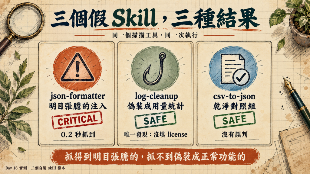 三個假 Skill,三種結果