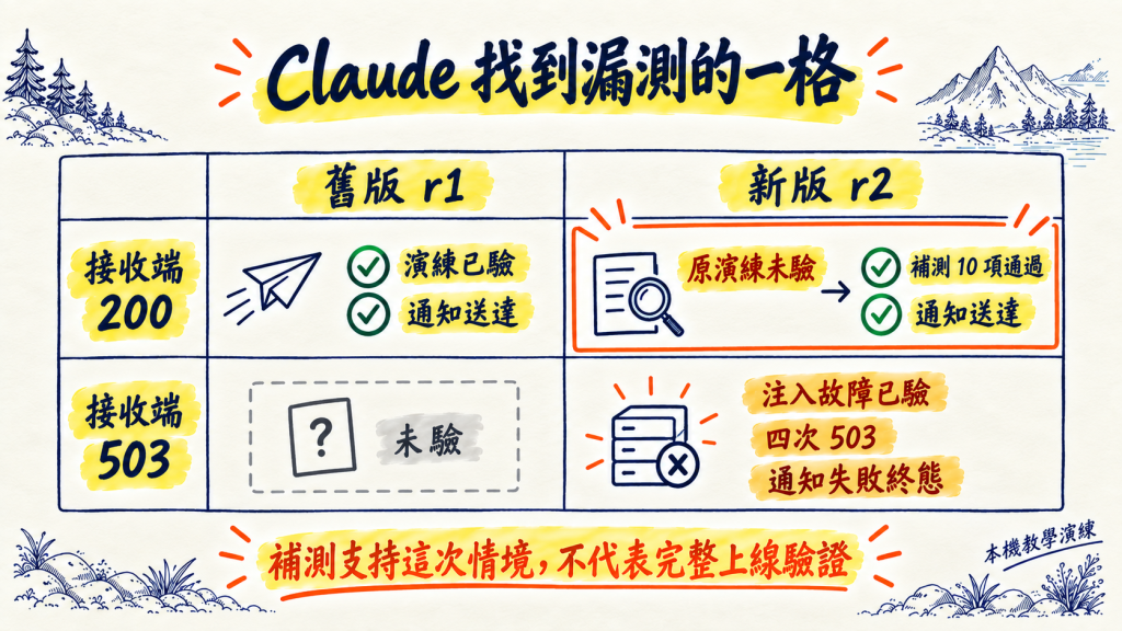 版本與接收端分開看，補上新版搭配健康接收端的驗證