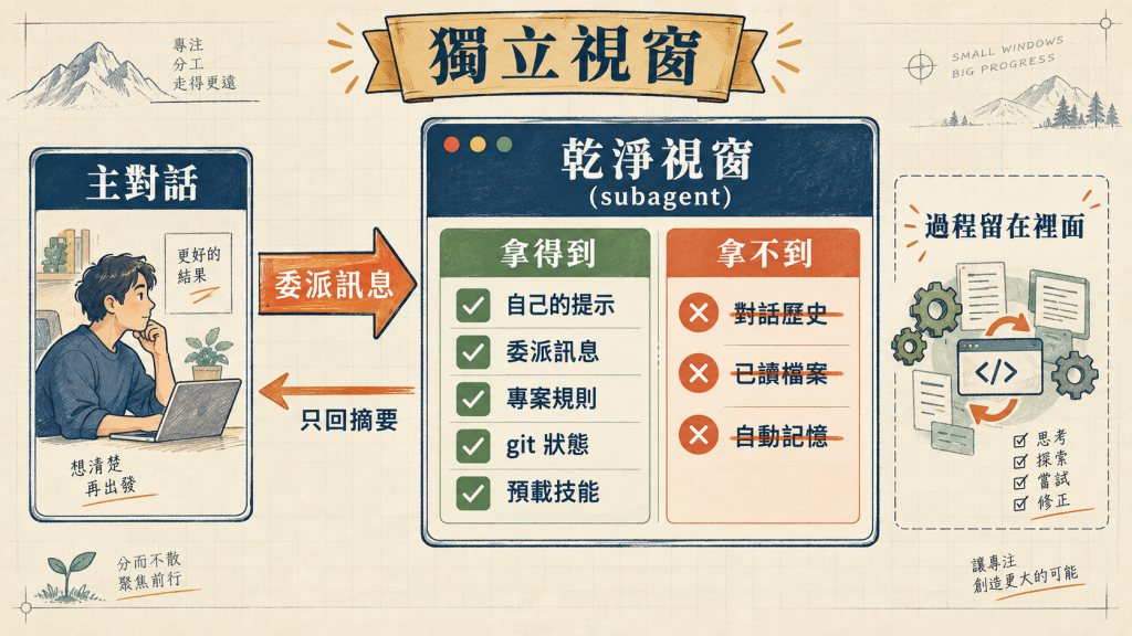 subagent 拿到什麼、回傳什麼