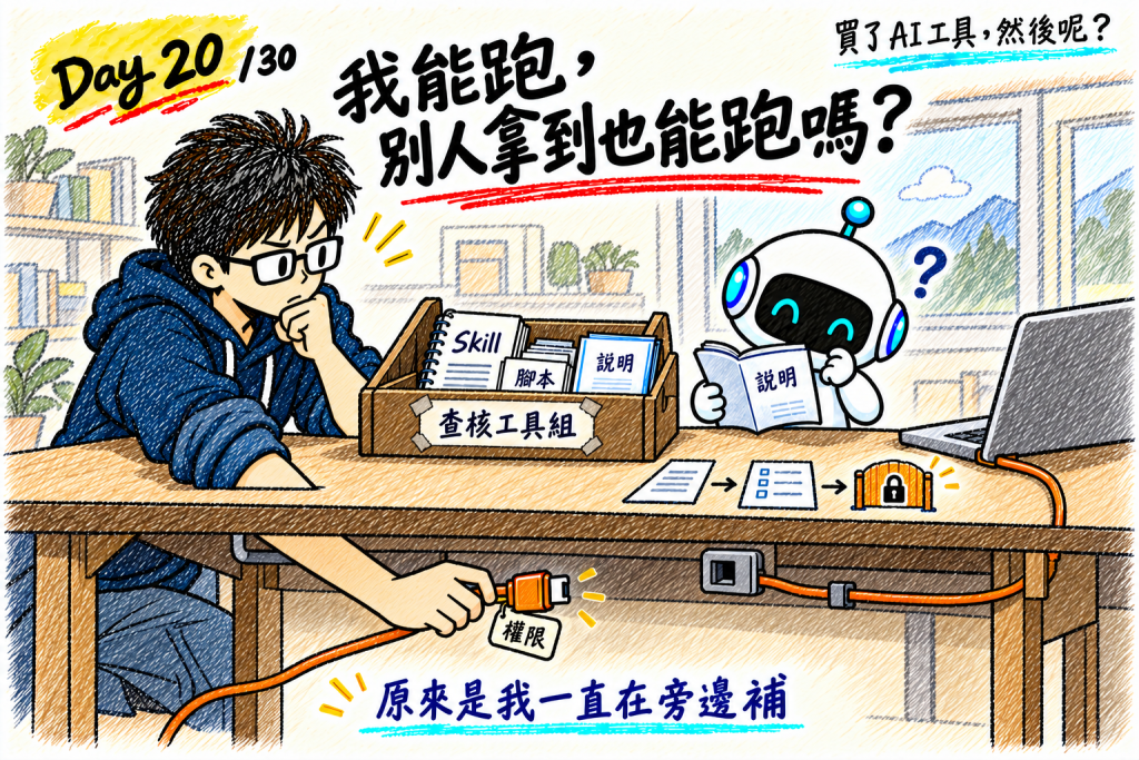 我能跑,別人拿到也能跑嗎?原來作者一直在旁邊補上執行權限