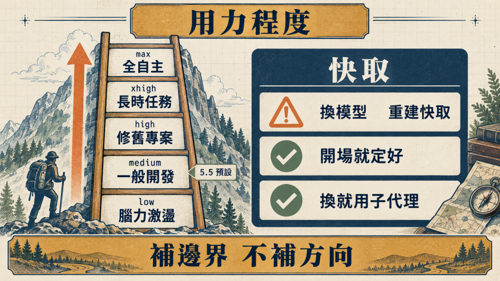 effort 的五個等級與快取的三個原則
