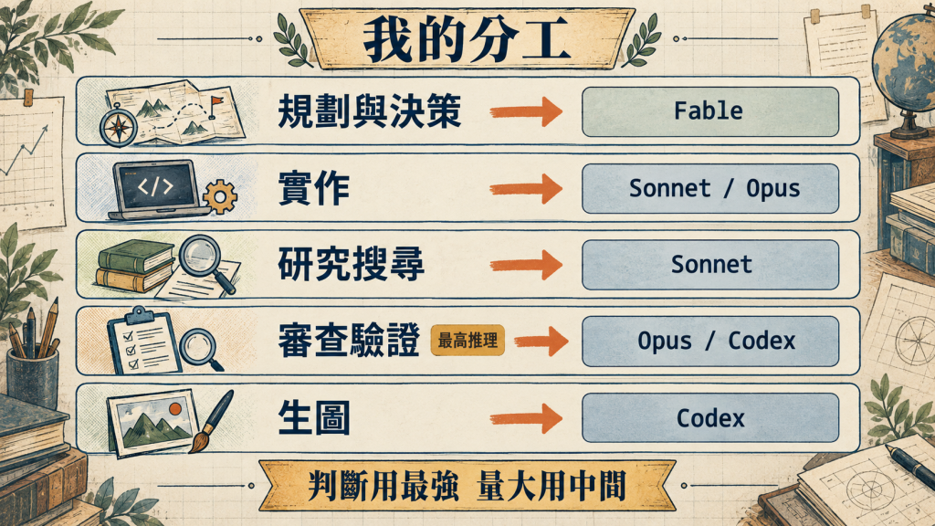 我實際的模型分工
