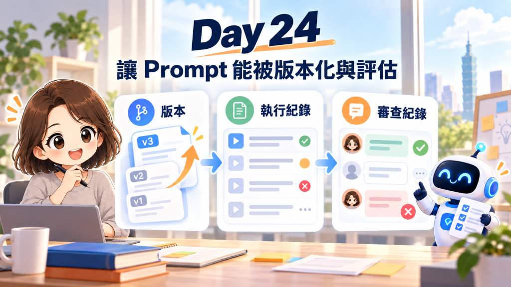 Day 24 小結：用版本、執行紀錄與審閱紀錄建立追溯性