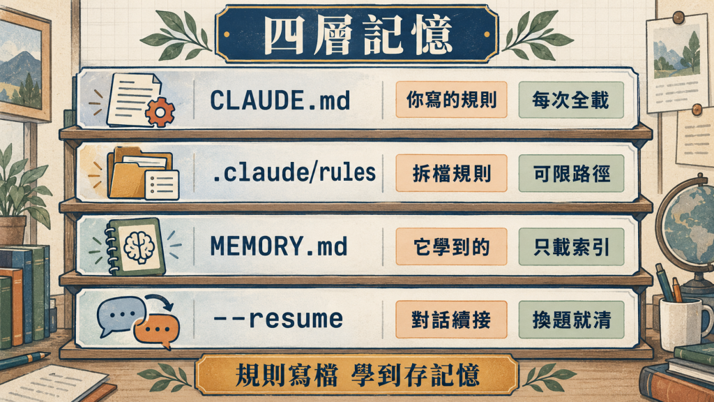四層記憶各管什麼