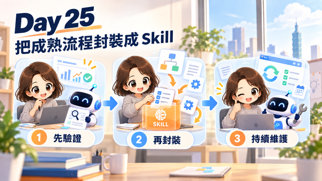 Day 25 小結：把穩定工作流程封裝成可測試的 Skill