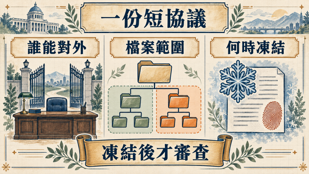 一份短協議管三件事