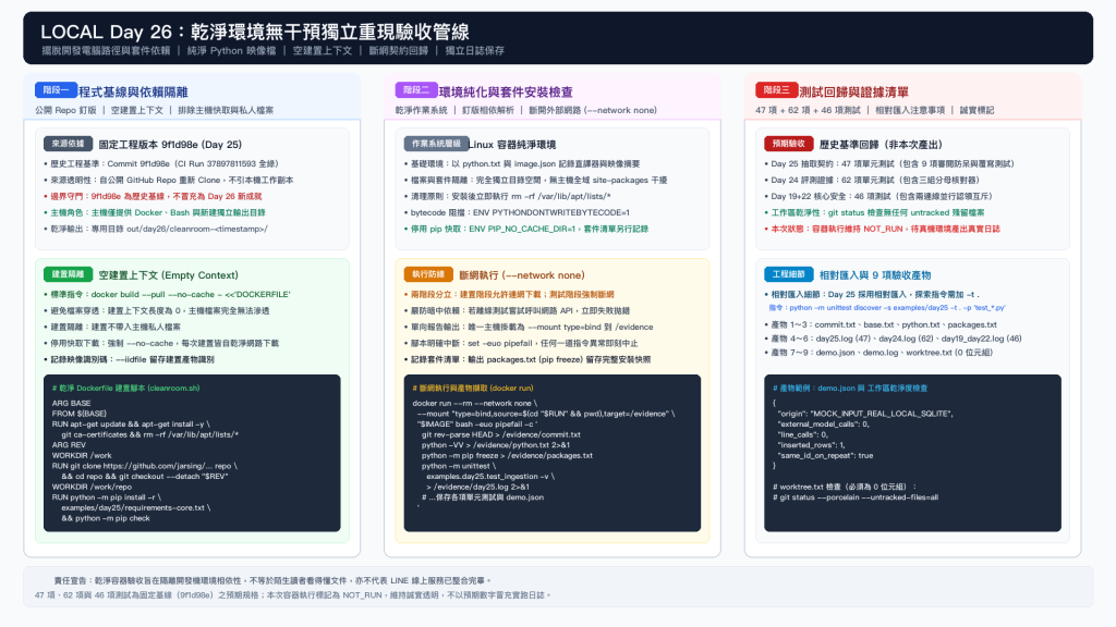 圖 1：乾淨環境驗收設計