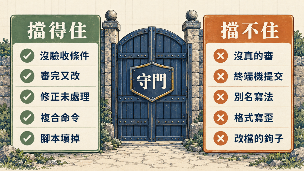 守門腳本擋得住與擋不住的
