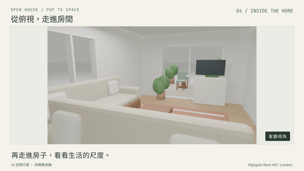 本次影片的客廳視角