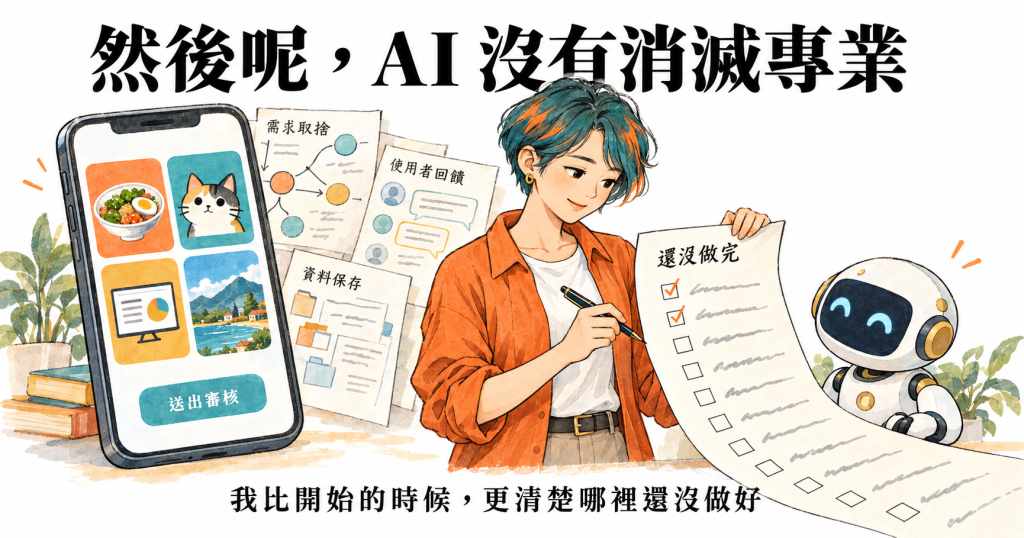 手上那張清單還沒打完勾,但每一項是什麼我都說得出來