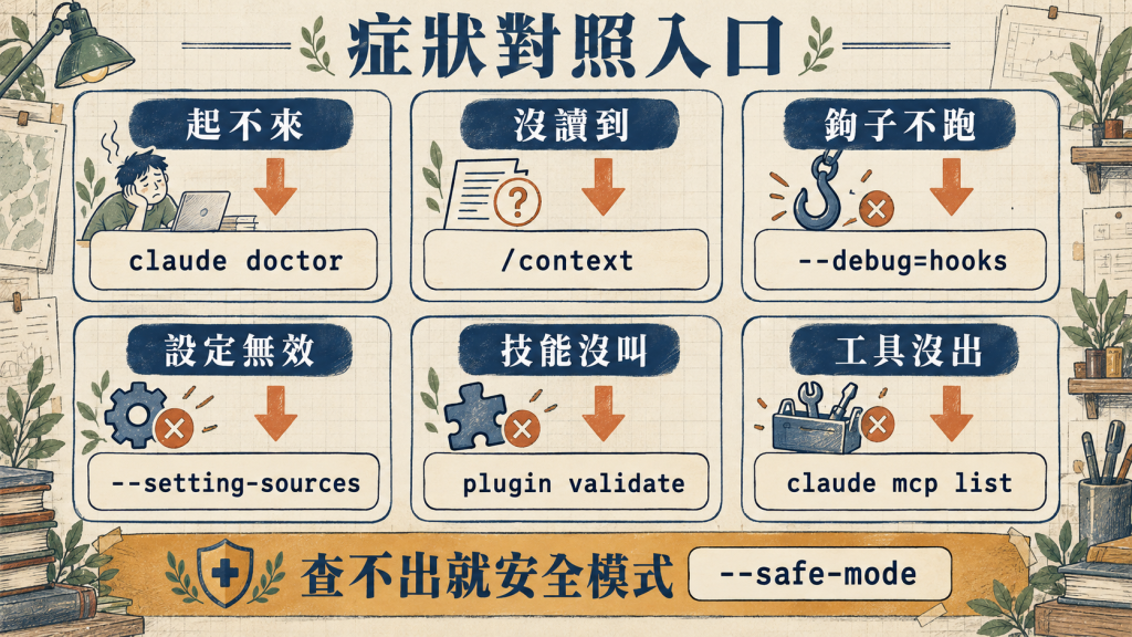 從症狀到入口的對照